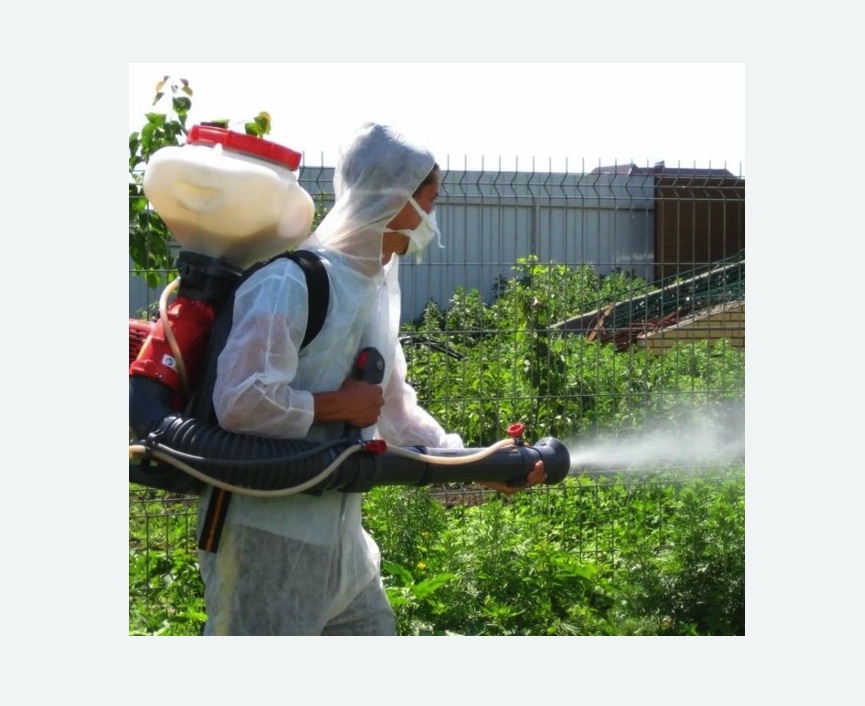 Акарицидная обработка территории в Камрбарке